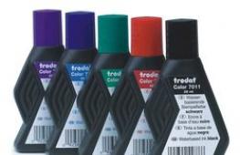 Штемпельная краска для любых печатей и штампов от производителей Colop, Shiny
