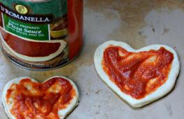 Heart-shaped pizza - recipe with step by step photos, how to make at home