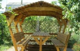 A simple gazebo for a summer house with your own hands